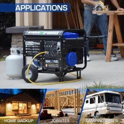 DuroMax XP10000EH 10,000 Watt Portable Dual Fuel Gas Propane Generator