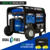Dual Fuel Generators DuroMax XP10000HX 10,000 Watt Portable Dual Fuel Gas Propane CO Alert Generator