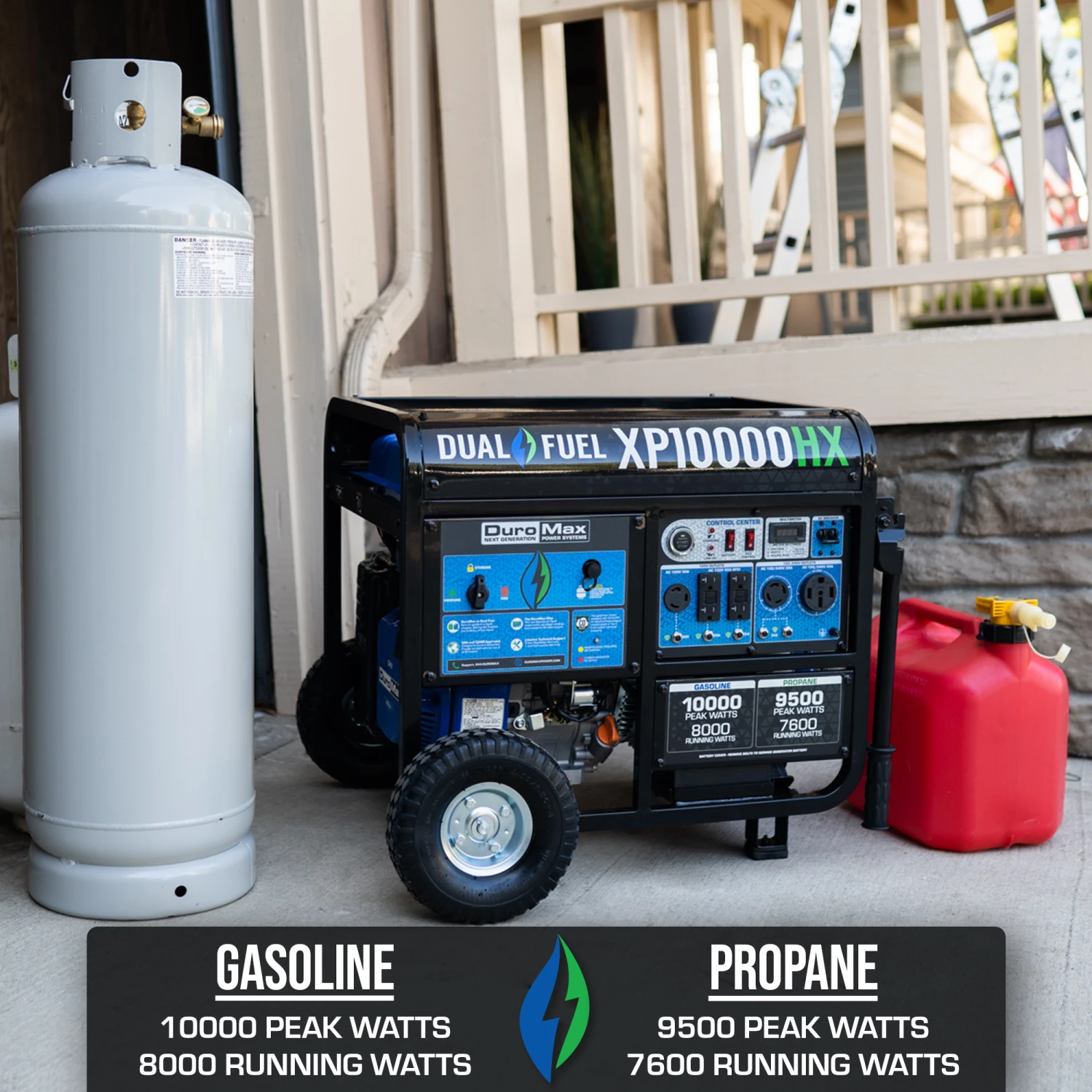 Dual Fuel Generators DuroMax XP10000HX 10,000 Watt Portable Dual Fuel Gas Propane CO Alert Generator 7 Dual Fuel Generators DuroMax XP10000HX 10,000 Watt Portable Dual Fuel Gas Propane CO Alert Generator