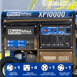 DuroMax XP10000X 10,000 Watt Gasoline Portable Generator W/ CO Alert Gasoline Generators