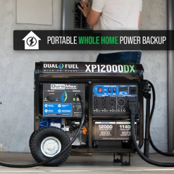 Dual Fuel Generators DuroMax XP12000DX 12,000 Watt Dual Fuel Gas Propane Portable Generator W/ CO Alert 19 Dual Fuel Generators DuroMax XP12000DX 12,000 Watt Dual Fuel Gas Propane Portable Generator W/ CO Alert