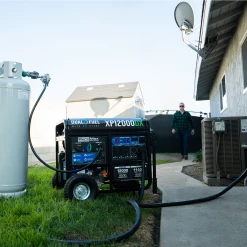 Dual Fuel Generators DuroMax XP12000DX 12,000 Watt Dual Fuel Gas Propane Portable Generator W/ CO Alert 25 Dual Fuel Generators DuroMax XP12000DX 12,000 Watt Dual Fuel Gas Propane Portable Generator W/ CO Alert