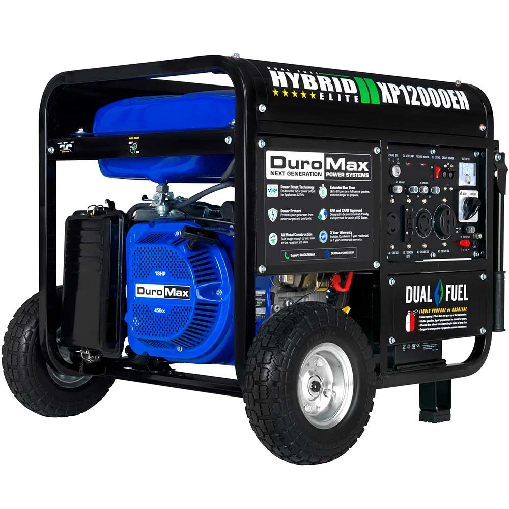 DuroMax XP12000EH 12,000 Watt Portable Dual Fuel Gas Propane Generator Dual Fuel Generators 3 DuroMax XP12000EH 12,000 Watt Portable Dual Fuel Gas Propane Generator Dual Fuel Generators