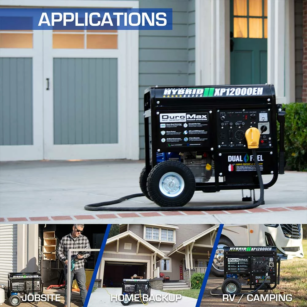 DuroMax XP12000EH 12,000 Watt Portable Dual Fuel Gas Propane Generator Dual Fuel Generators 7 DuroMax XP12000EH 12,000 Watt Portable Dual Fuel Gas Propane Generator Dual Fuel Generators