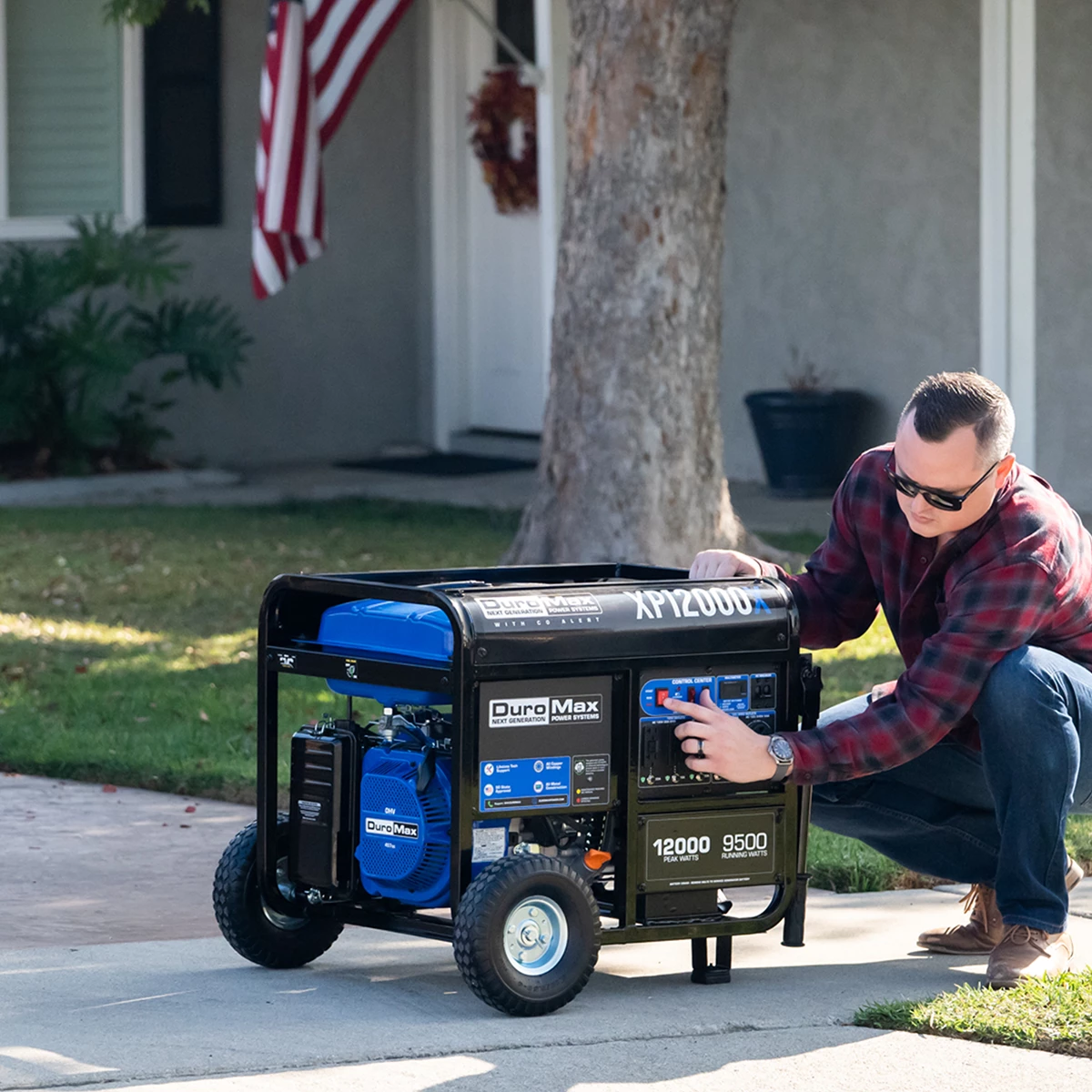 DuroMax XP12000X 12,000 Watt Gasoline Portable Generator W/ CO Alert Gasoline Generators 12 DuroMax XP12000X 12,000 Watt Gasoline Portable Generator W/ CO Alert Gasoline Generators