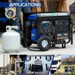 Dual Fuel Generators DuroMax XP13000EH 13,000 Watt Portable Dual Fuel Gas Propane Generator