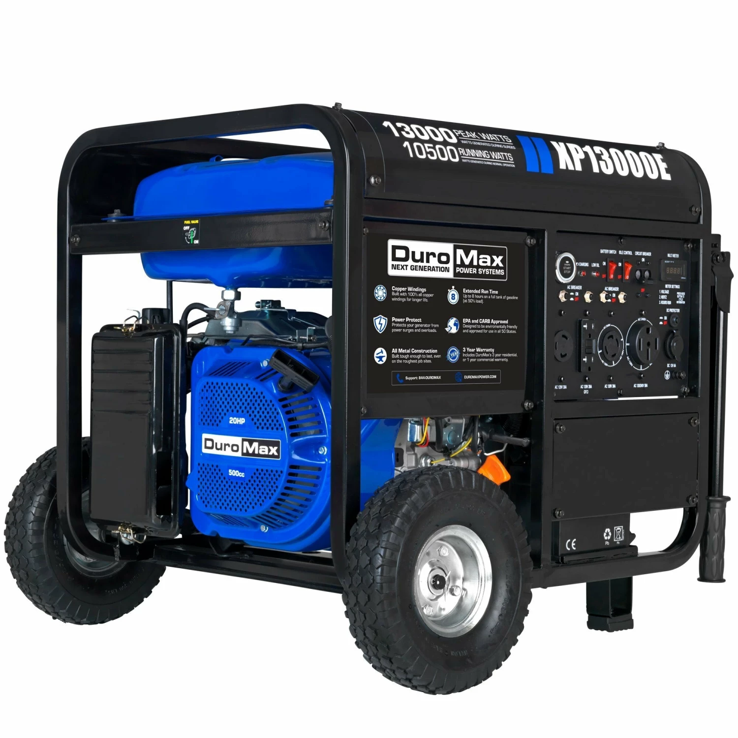 DuroMax XP13000E 13,000 Watt Portable Gas Powered Generator Gasoline Generators 3 DuroMax XP13000E 13,000 Watt Portable Gas Powered Generator Gasoline Generators