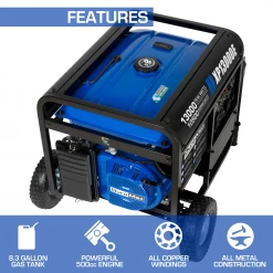 DuroMax XP13000E 13,000 Watt Portable Gas Powered Generator Gasoline Generators