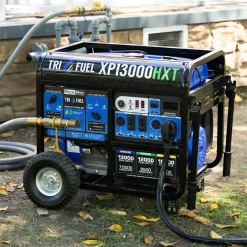 Gasoline Generators DuroMax XP13000HXT 13,000 Watt Electric Start Tri-Fuel Portable Generator W/ CO Alert