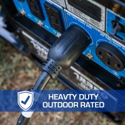 DuroMax XP3050GC 30-Amp 50-Foot 10-Gauge L14-30 Heavy Duty Generator Power Cord For Home Power Backup, Black