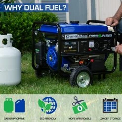 Dual Fuel Generators DuroMax XP4400EH 4,400 Watt Portable Dual Fuel Gas Propane Generator