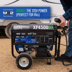 DuroMax XP4500DX 4,500 Watt Dual Fuel Gas Propane Portable Generator W/ CO Alert Dual Fuel Generators