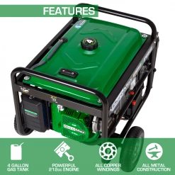 DuroMax XP4850EH 4,850 Watt Portable Dual Fuel Gas Propane Powered Generator Dual Fuel Generators
