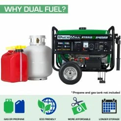 DuroMax XP4850EH 4,850 Watt Portable Dual Fuel Gas Propane Powered Generator Dual Fuel Generators
