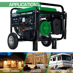 DuroMax XP4850EH 4,850 Watt Portable Dual Fuel Gas Propane Powered Generator Dual Fuel Generators