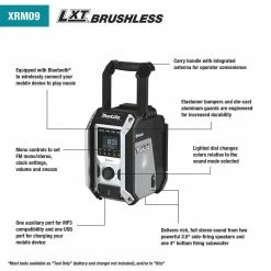 Tools & Equipment Makita XRM09B 18V LXT/12V MAX CXT Cordless Bluetooth Job Site Radio - Bare Tool