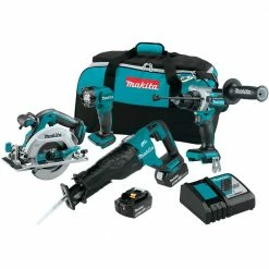 Tools & Equipment Makita XT454T 18V LXT Li-Ion Brushless Cordless 4 Tool Combo 5.0 Ah Kit