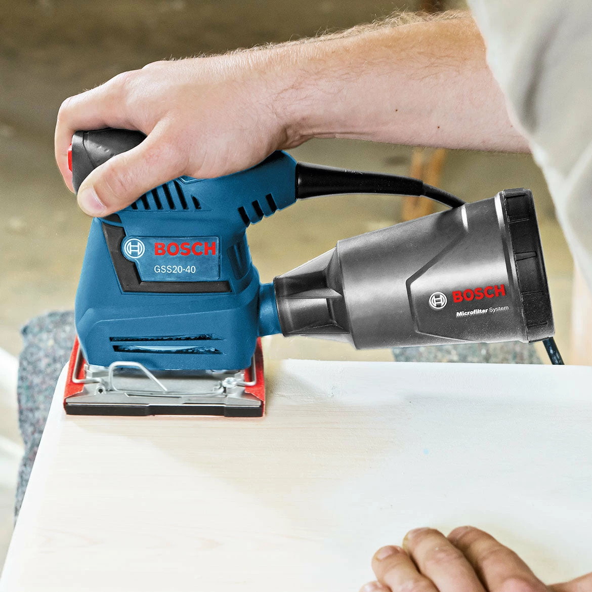 Tools & Equipment Bosch GSS20-40 120-Volt 2-Amp 1/4-Inch Sheet Corded Orbital Finishing Sander 9 Tools & Equipment Bosch GSS20-40 120-Volt 2-Amp 1/4-Inch Sheet Corded Orbital Finishing Sander