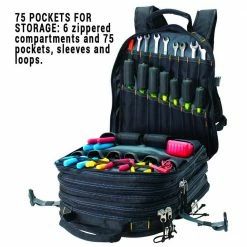 Custom Leather Craft 1132 75 Pocket Maintenance Tool Work Pack Backpack