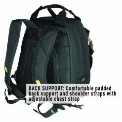 Tools & Equipment Custom Leather Craft 1134 44-Pocket Padded Straps Backpack Tool Work Bag