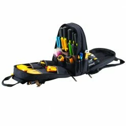 Tools & Equipment Custom Leather Craft 1134 44-Pocket Padded Straps Backpack Tool Work Bag