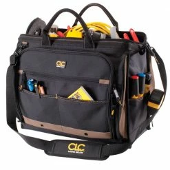 Custom Leather Craft 1539 Soft Tool Bag 58 Pockets W/ Padded Shoulder Strap