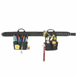 Custom Leather Craft Custom LeatherCraft 5609 20-Pocket 3-Piece Double Layer Cordura Electrical Combo Tools & Equipment