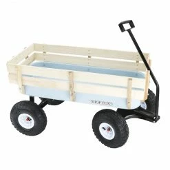 Shop Fox D3244 32-Inch X 14-Inch Pneumatic Wheel Heavy-Duty Wooden Wagon Tools & Equipment