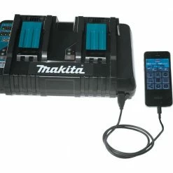 Tools & Equipment Makita DC18RD 18V Lithium-Ion Dual Port Rapid Optimum Charger With USB Port