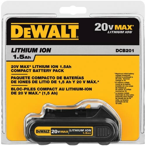Tools & Equipment DeWALT DCB201 20V MAX Lithium Ion Cordless Compact 1.5 Ah Battery Pack - 20 Volt 4 Tools & Equipment DeWALT DCB201 20V MAX Lithium Ion Cordless Compact 1.5 Ah Battery Pack - 20 Volt