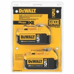 Tools & Equipment DeWALT DCB205-2 20V MAX Premium XR 5.0Ah Lithium Ion Power Tool Battery - 2 Pack