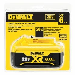 DeWALT DCB206 20V 6.0-Ah MAX XR Durable Premium Lithium-Ion Battery Pack Tools & Equipment