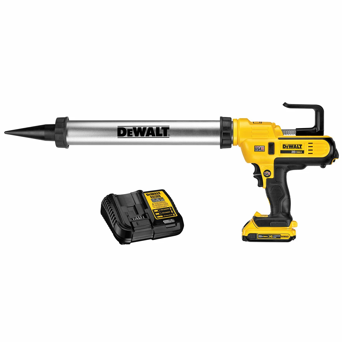 DeWALT DCE580D1 20V MAX 2Ah 300-600 Ml Lithium-Ion Adhesive Caulk Gun Kit Tools & Equipment 3 DeWALT DCE580D1 20V MAX 2Ah 300-600 Ml Lithium-Ion Adhesive Caulk Gun Kit Tools & Equipment