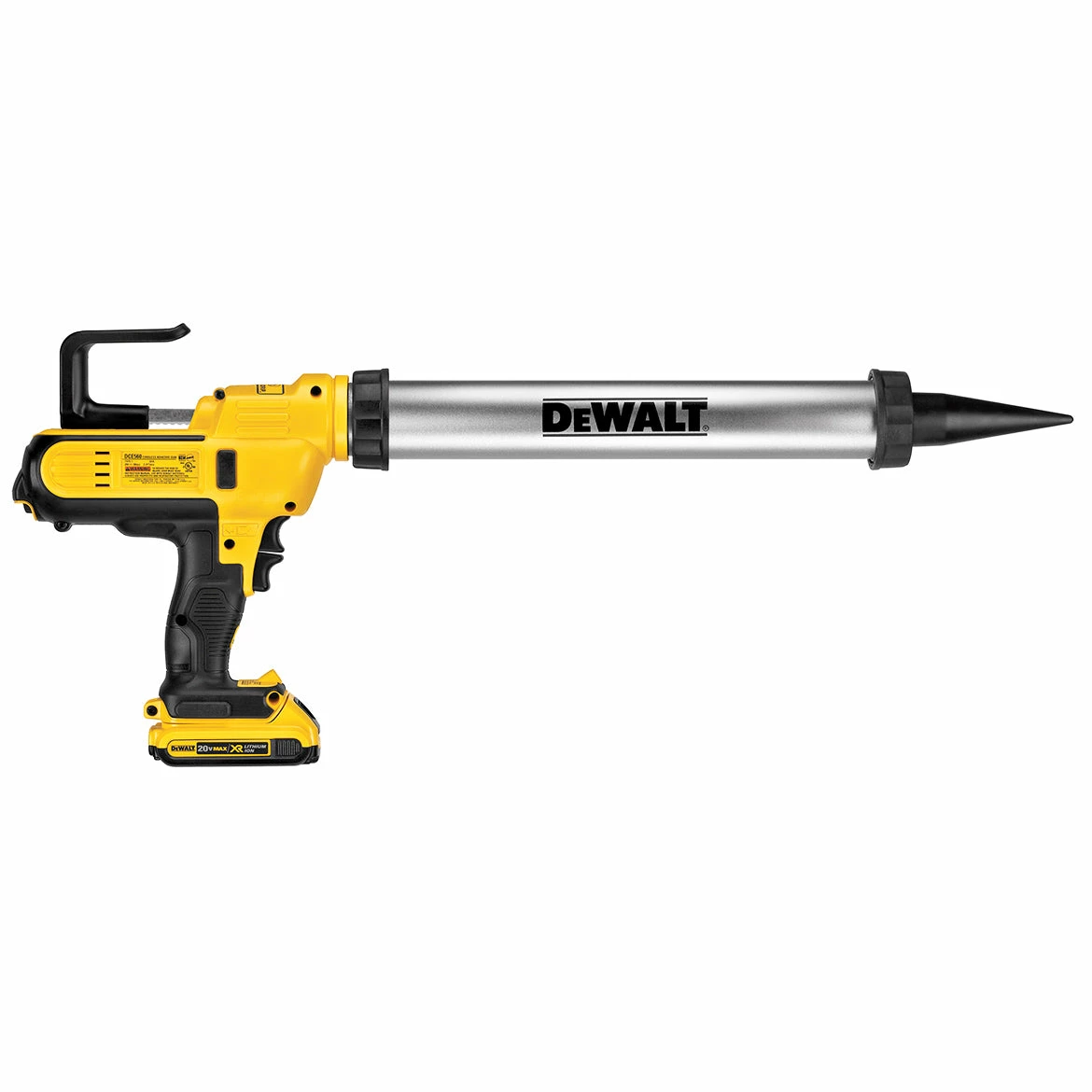 DeWALT DCE580D1 20V MAX 2Ah 300-600 Ml Lithium-Ion Adhesive Caulk Gun Kit Tools & Equipment 6 DeWALT DCE580D1 20V MAX 2Ah 300-600 Ml Lithium-Ion Adhesive Caulk Gun Kit Tools & Equipment