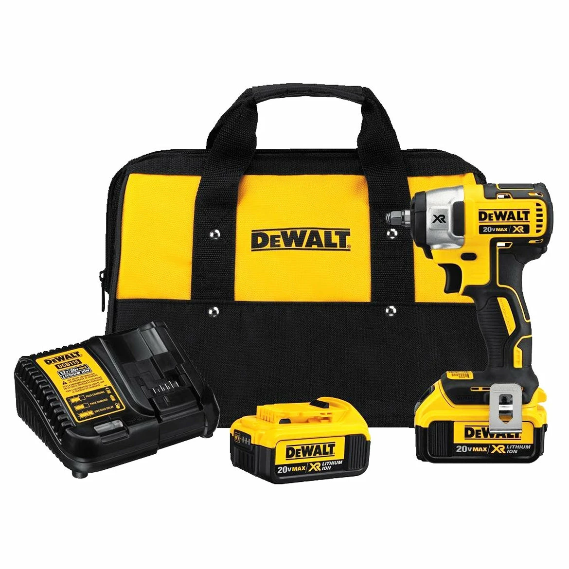 Tools & Equipment DeWALT DCF890M2 20V 4.0Ah 3/8-Inch Cordless MAX XR Compact Impact Wrench Kit 3 Tools & Equipment DeWALT DCF890M2 20V 4.0Ah 3/8-Inch Cordless MAX XR Compact Impact Wrench Kit
