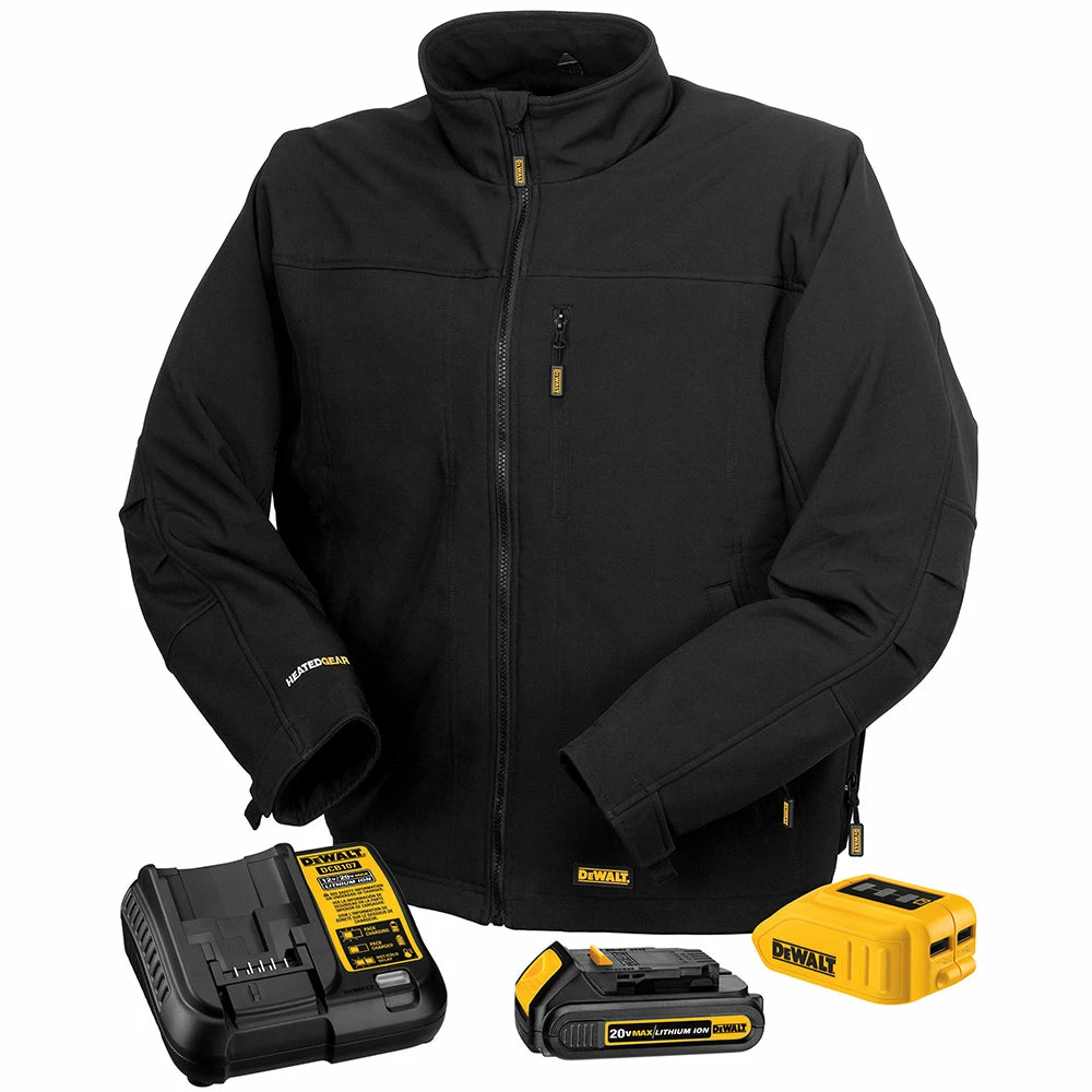 DeWALT DCHJ060ABD1-L 20V Heated Soft Shell Jacket Kit, Black, Large 3 DeWALT DCHJ060ABD1-L 20V Heated Soft Shell Jacket Kit, Black, Large