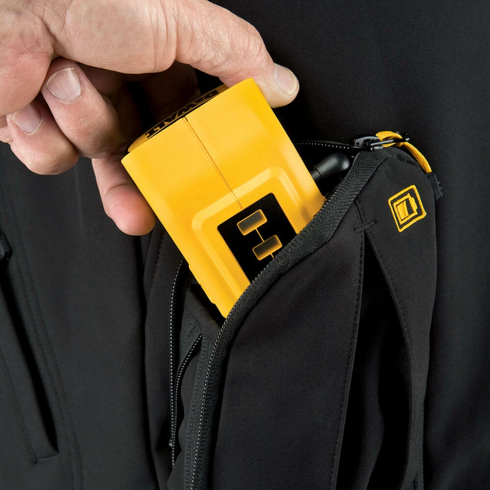 DeWALT DCHJ060ABD1-L 20V Heated Soft Shell Jacket Kit, Black, Large 7 DeWALT DCHJ060ABD1-L 20V Heated Soft Shell Jacket Kit, Black, Large