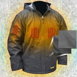 Tools & Equipment DeWALT DCHJ076ABD1-XL 20V Heated Heavy Duty Work Coat Kit Black XL
