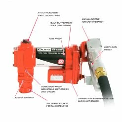 DuroStar DSTP20 12-Volt 20-Gpm Ball Bearing Cast Iron Fuel Transfer Pump Lawn & Outdoor Power