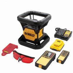DeWALT DW074LR 20V 1500 Foot Range Cordless Self Leveling Red Rotary Laser Tools & Equipment