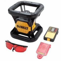 DeWALT DW074LR 20V 1500 Foot Range Cordless Self Leveling Red Rotary Laser Tools & Equipment