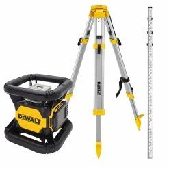 DeWALT DW079LRTR 20V MAX Tough Red Rotary Laser With Tripod & Rod