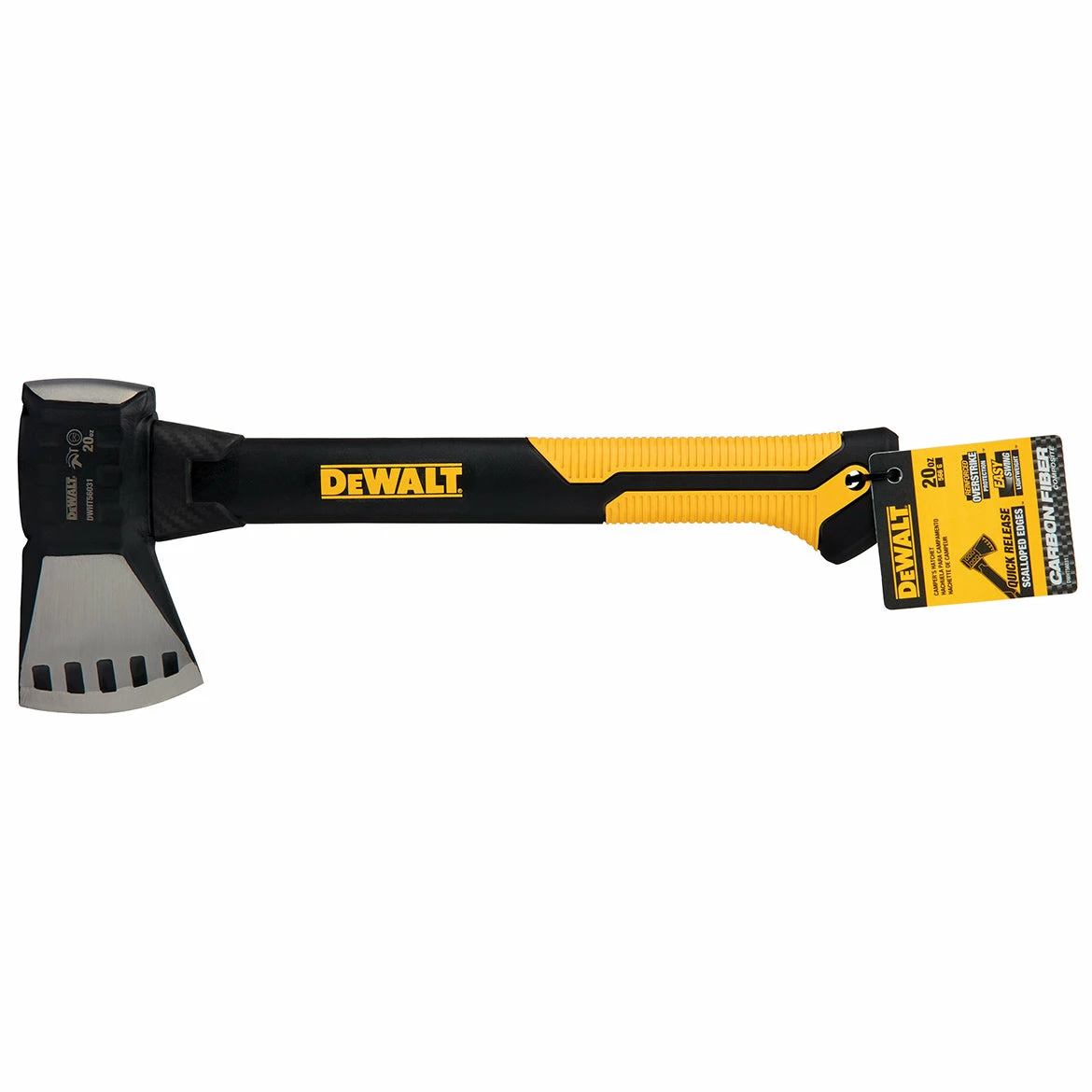 DeWALT DWHT56031 20oz Heavy Duty Carbon Fiber Exo-Core Camper's Hatchet 7 DeWALT DWHT56031 20oz Heavy Duty Carbon Fiber Exo-Core Camper's Hatchet