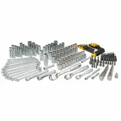 DeWALT DWMT81534 Durable Chrome SAE Quick Release Mechanics Tool Set - 205pc Automotive