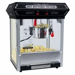 FunTime FT421CB 4oz Black Bar Table Top Popcorn Popper Maker Machine