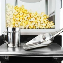 FunTime FT862CB 8oz Black Popcorn Popper Machine Maker Cart Vintage Style