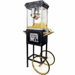 FunTime FT862CBG 8oz Black Popcorn Popper Machine Maker Cart Vintage Style 32 FunTime FT862CBG 8oz Black Popcorn Popper Machine Maker Cart Vintage Style