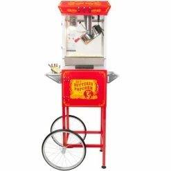 Home Goods FunTime FT862CRS 8oz Red Popcorn Popper Machine Maker Cart Vintage Style 32 Home Goods FunTime FT862CRS 8oz Red Popcorn Popper Machine Maker Cart Vintage Style