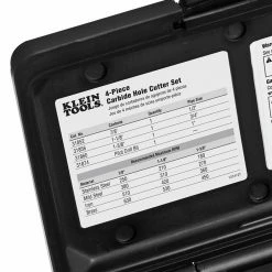 Klein 31872 Multi-Size Split Point Carbide Hole Cutter Set - 4pc Tools & Equipment