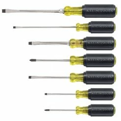 Klein 85076 Durable Chrome Cushion-Grip Screwdriver Set - 7pc